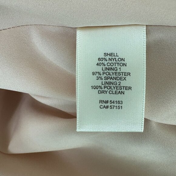 Eliza J Fit & Flare Lace Dress Petite 12 12P Ivory Nude Lining 3/4 Bell Sleeve - Picture 6 of 13